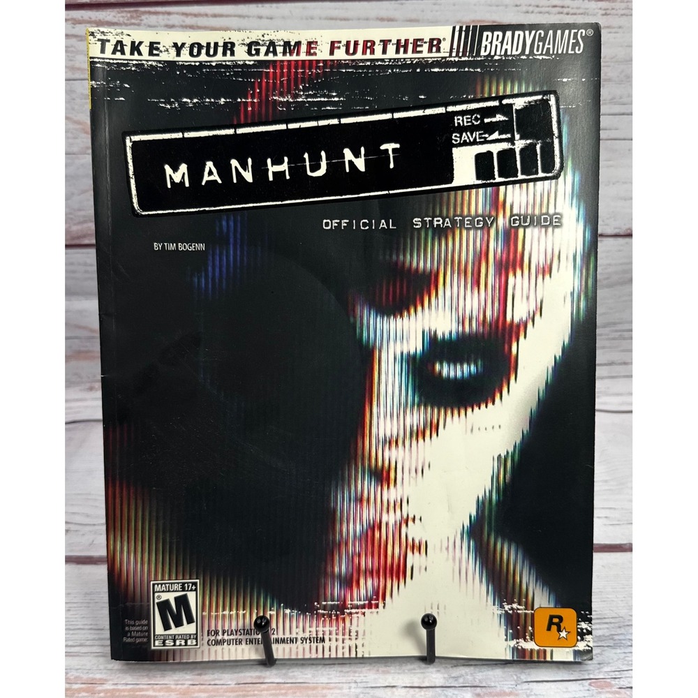 Manhunt Official Strategy Guide BradyGames PS2 Rockstar Games Tim Bogenn 2003